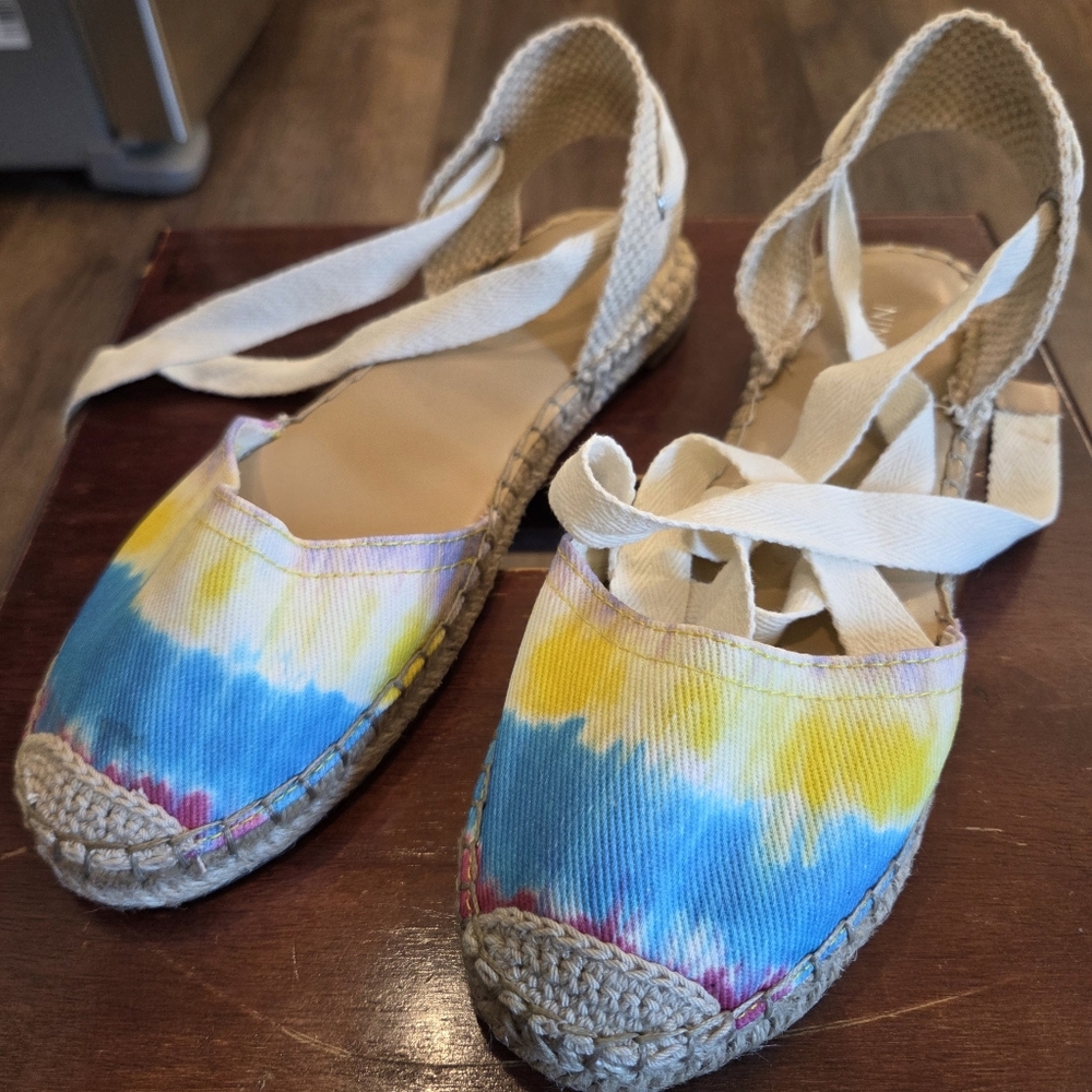 Women's Nine West Colorful Tie-Dye Espadrille Flats - Picture 3 of 12